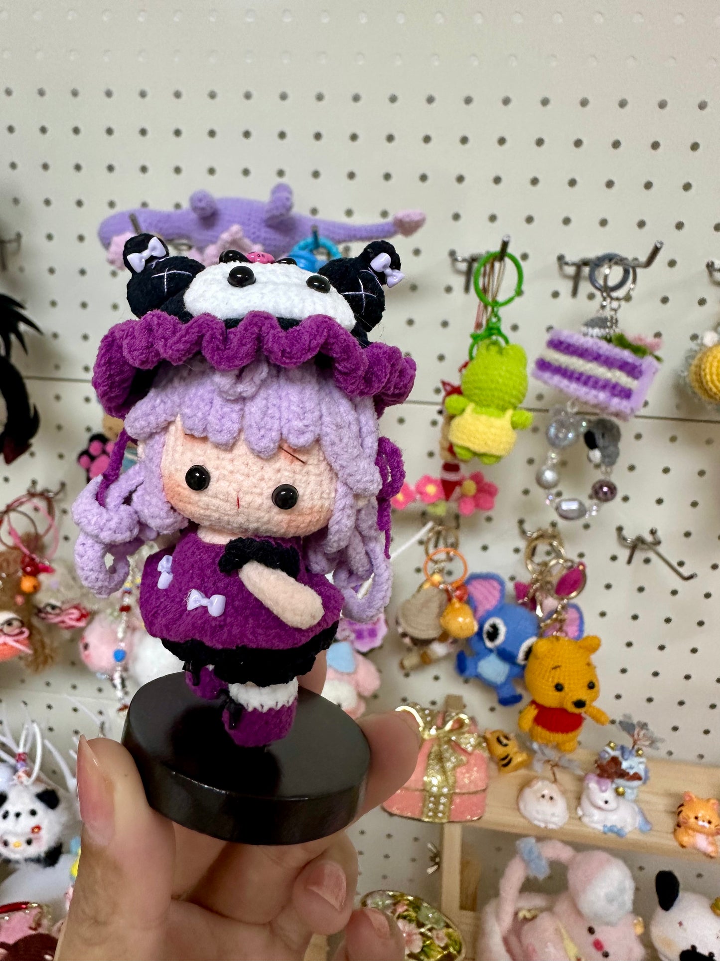 Crochet Mini Girl/Kuromi/Magnetic(7.5 cm/3 inch)