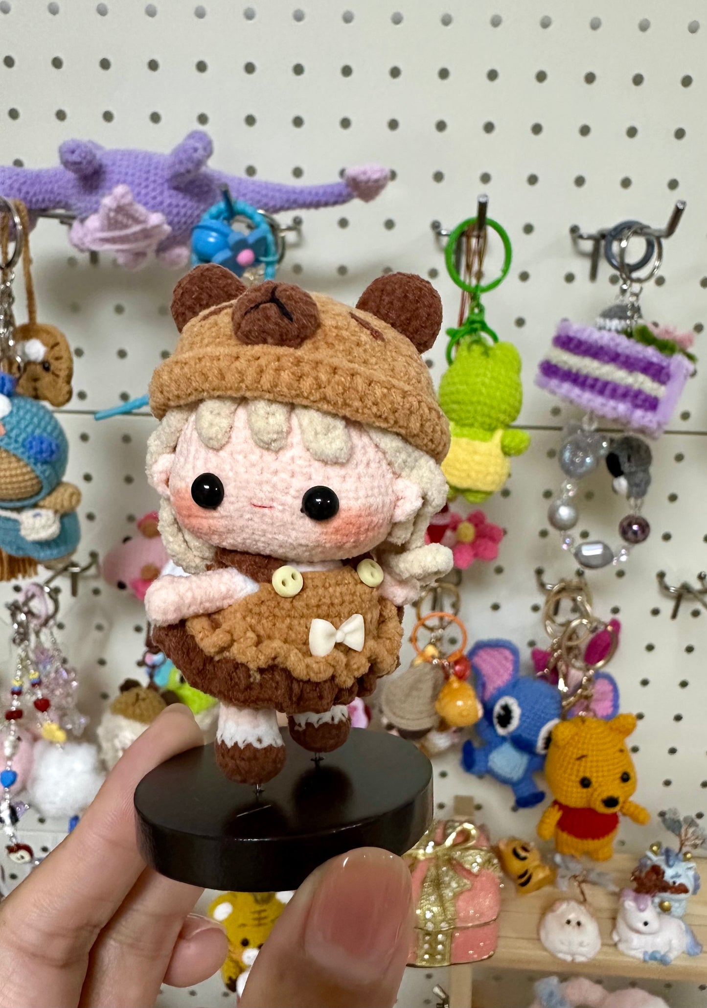 Crochet Mini Girl/Capybara/Magnetic(7.5 cm/3 inch)