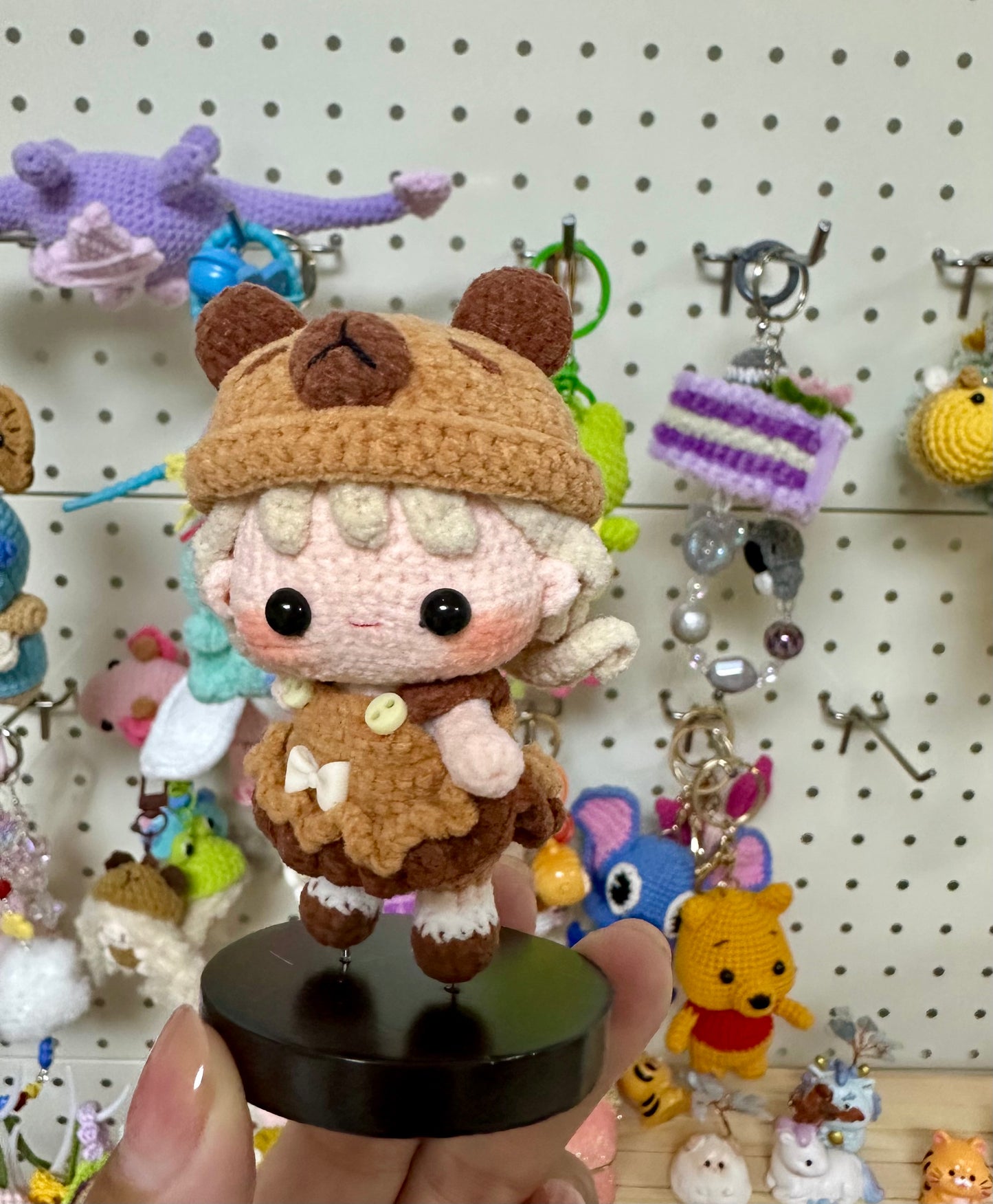 Crochet Mini Girl/Capybara/Magnetic(7.5 cm/3 inch)