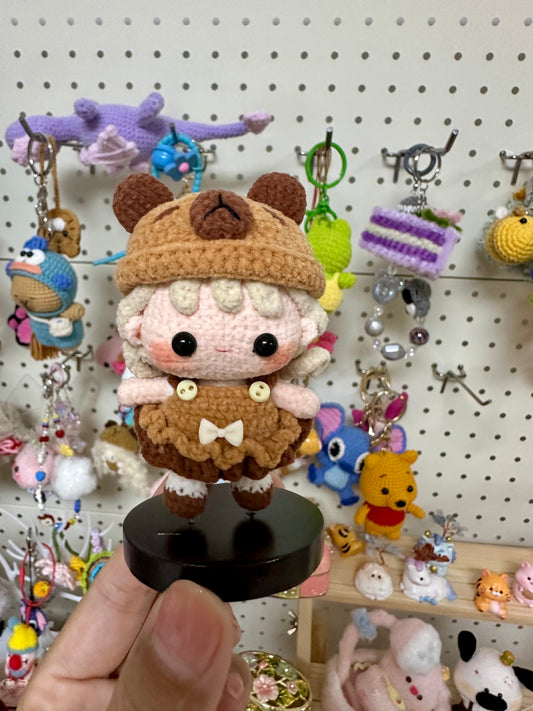 Crochet Mini Girl/Capybara/Magnetic(7.5 cm/3 inch)