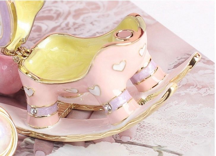 Hand Enameled Jewelry Box- Rocking Horse(9*7.5*3.5 cm/3.5*3*1.4 inch)