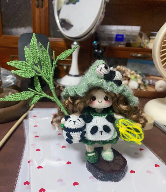 Mini Girl/Panda/Bamboo(9 cm/3.5 inch)