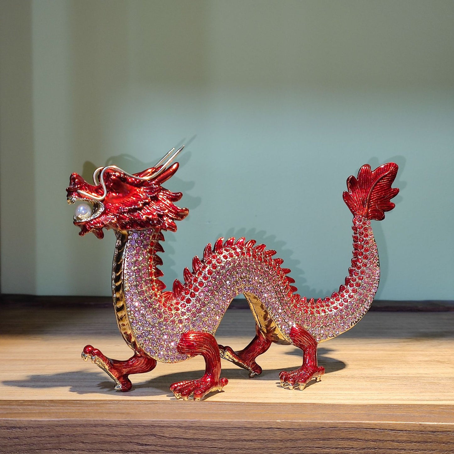 Hand Enameled Ornament- Walking Dragon(22*12.5 cm/8.7*4.9 inch)