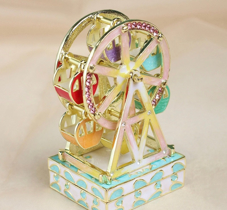 Hand Enameled Jewelry Box- Ferris Wheel(5.5*9.5 cm/2.2*3.7 inch)