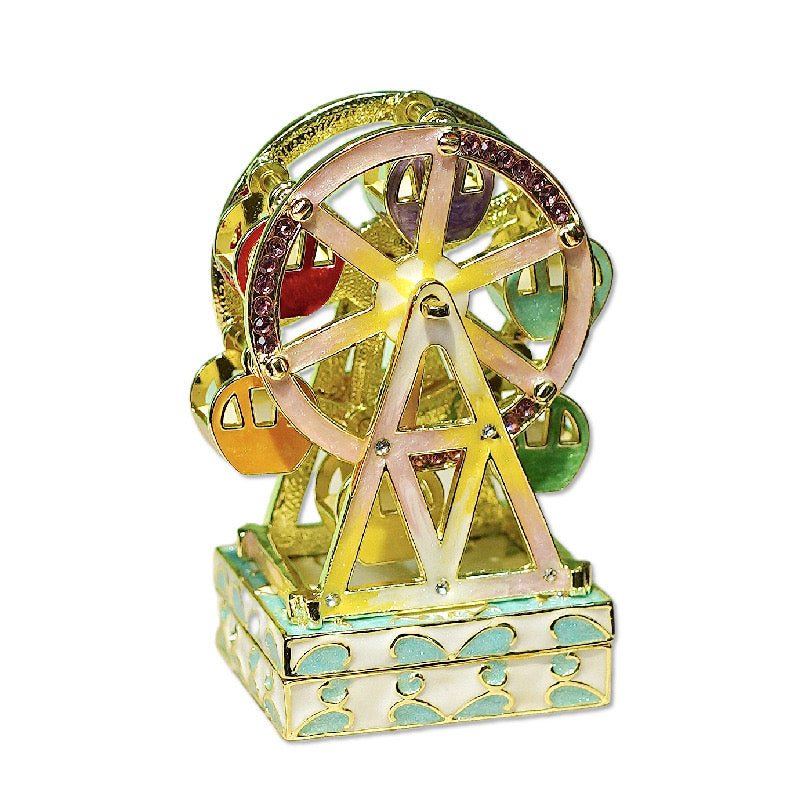 Hand Enameled Jewelry Box- Ferris Wheel(5.5*9.5 cm/2.2*3.7 inch)