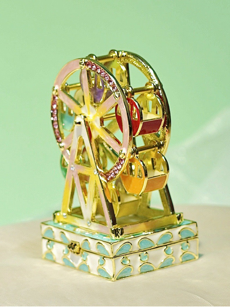 Hand Enameled Jewelry Box- Ferris Wheel(5.5*9.5 cm/2.2*3.7 inch)