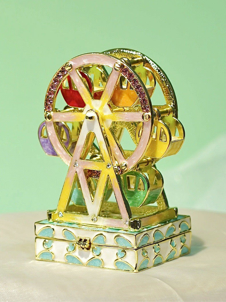 Hand Enameled Jewelry Box- Ferris Wheel(5.5*9.5 cm/2.2*3.7 inch)