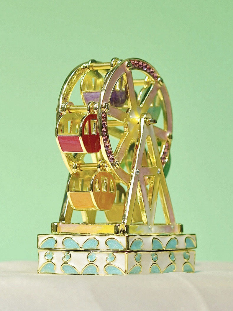 Hand Enameled Jewelry Box- Ferris Wheel(5.5*9.5 cm/2.2*3.7 inch)