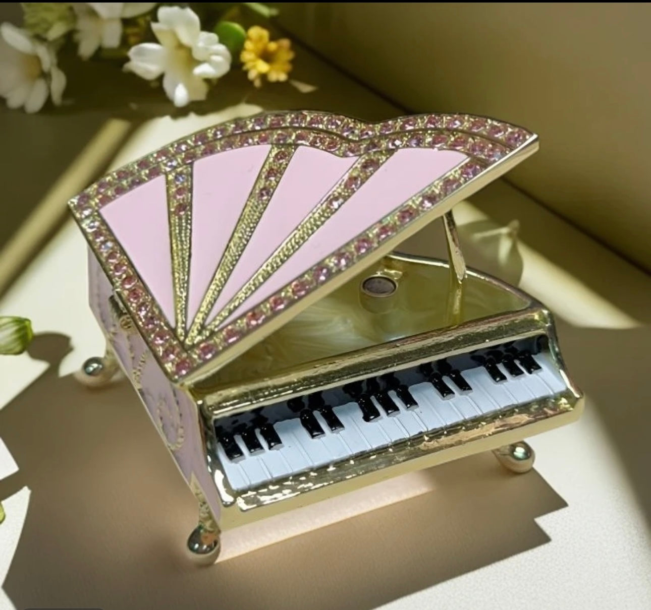 Hand Enameled Jewelry Box- Piano(6.5*6*3.5 cm/2.6*2.4*1.4 inch)