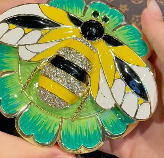 Hand Enameled Jewelry Box- Bee Large(11*10*6 cm/4.3*3.9*2.4 inch)