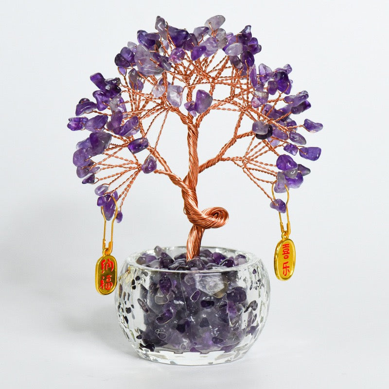 Crystal Tree with Twisted Tree Trunk(16 cm/6.3 inch)