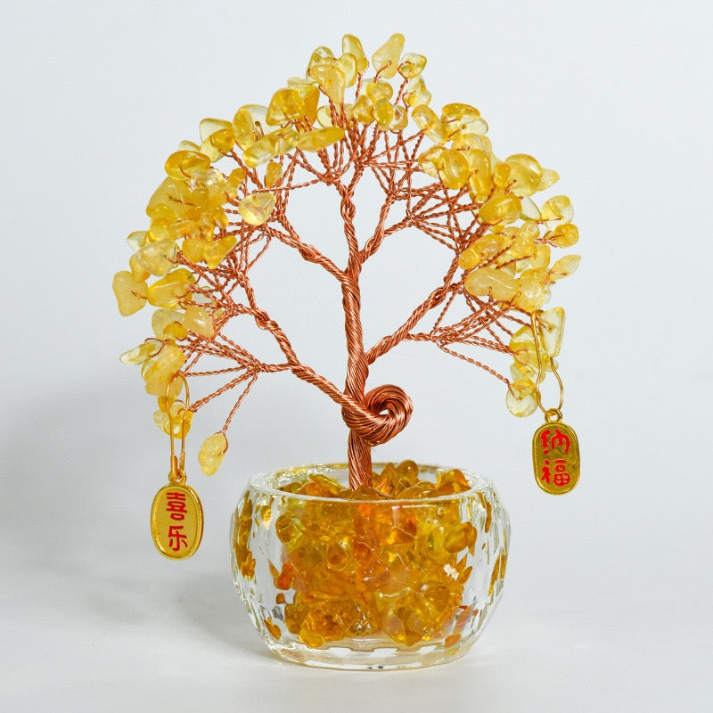 Crystal Tree with Twisted Tree Trunk(16 cm/6.3 inch)