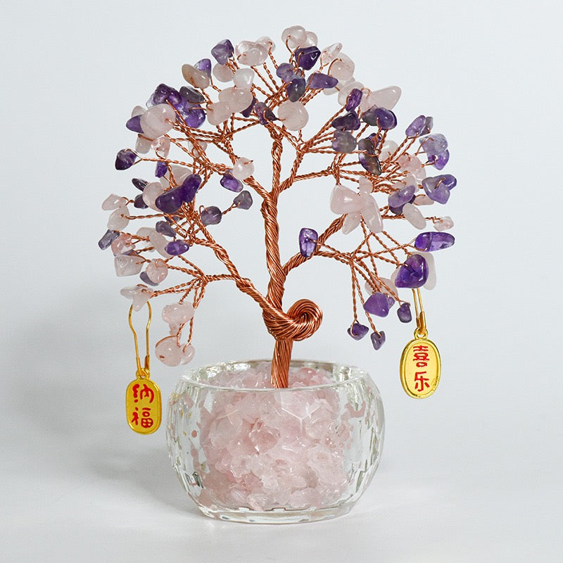 Crystal Tree with Twisted Tree Trunk(16 cm/6.3 inch)