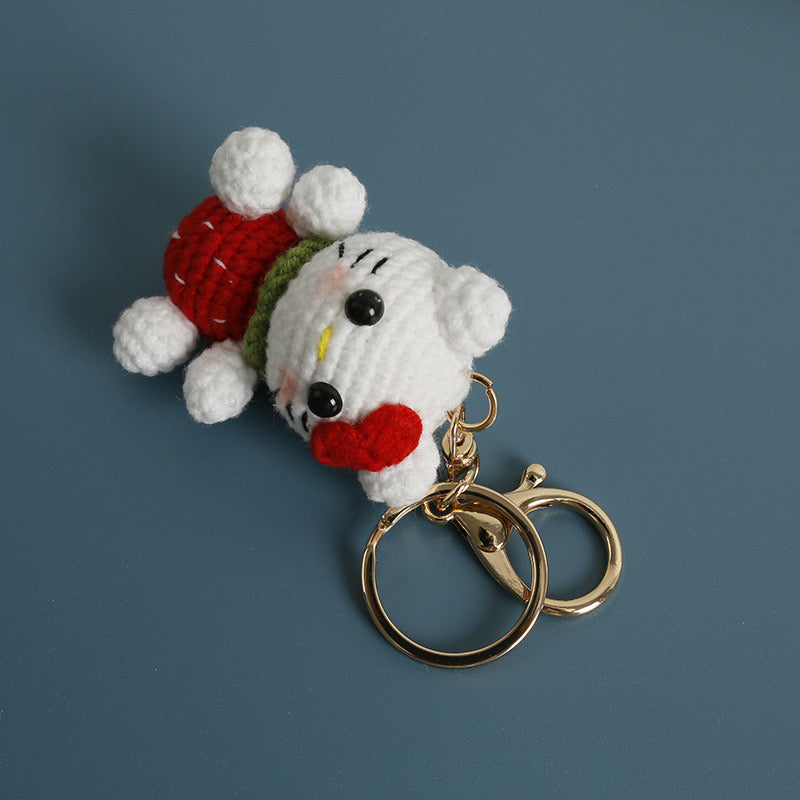 HelloKitty with Strawberry Pattern Clothes Keychain