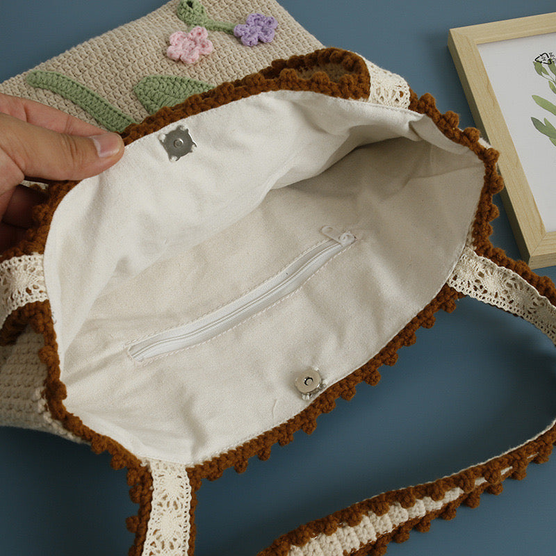 Sunflower/ Lily of the Valley Shoulder Bag