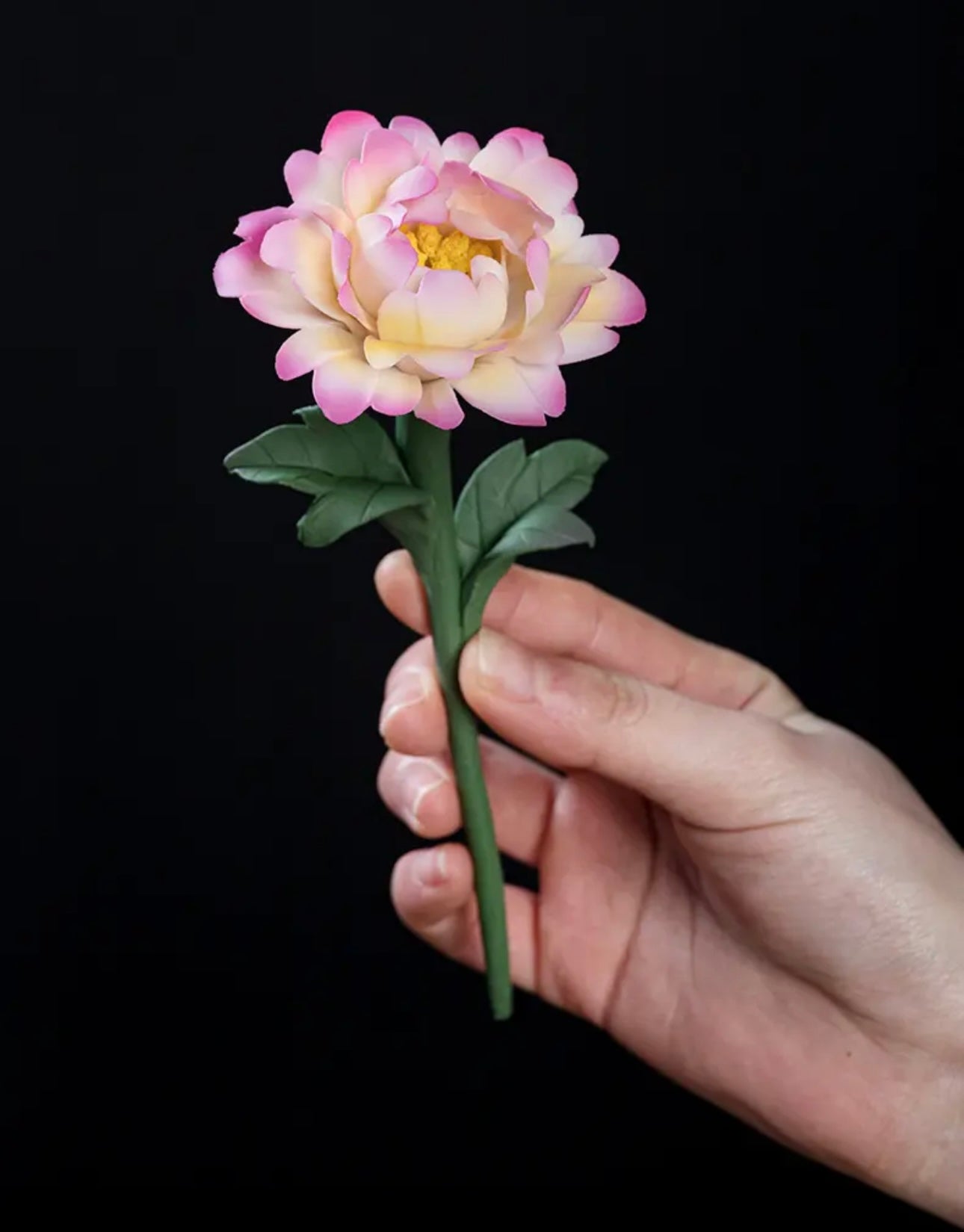 Ceramic Flower- Single Peony(7*6*16 cm/2.8*2.4*6.3 inch)