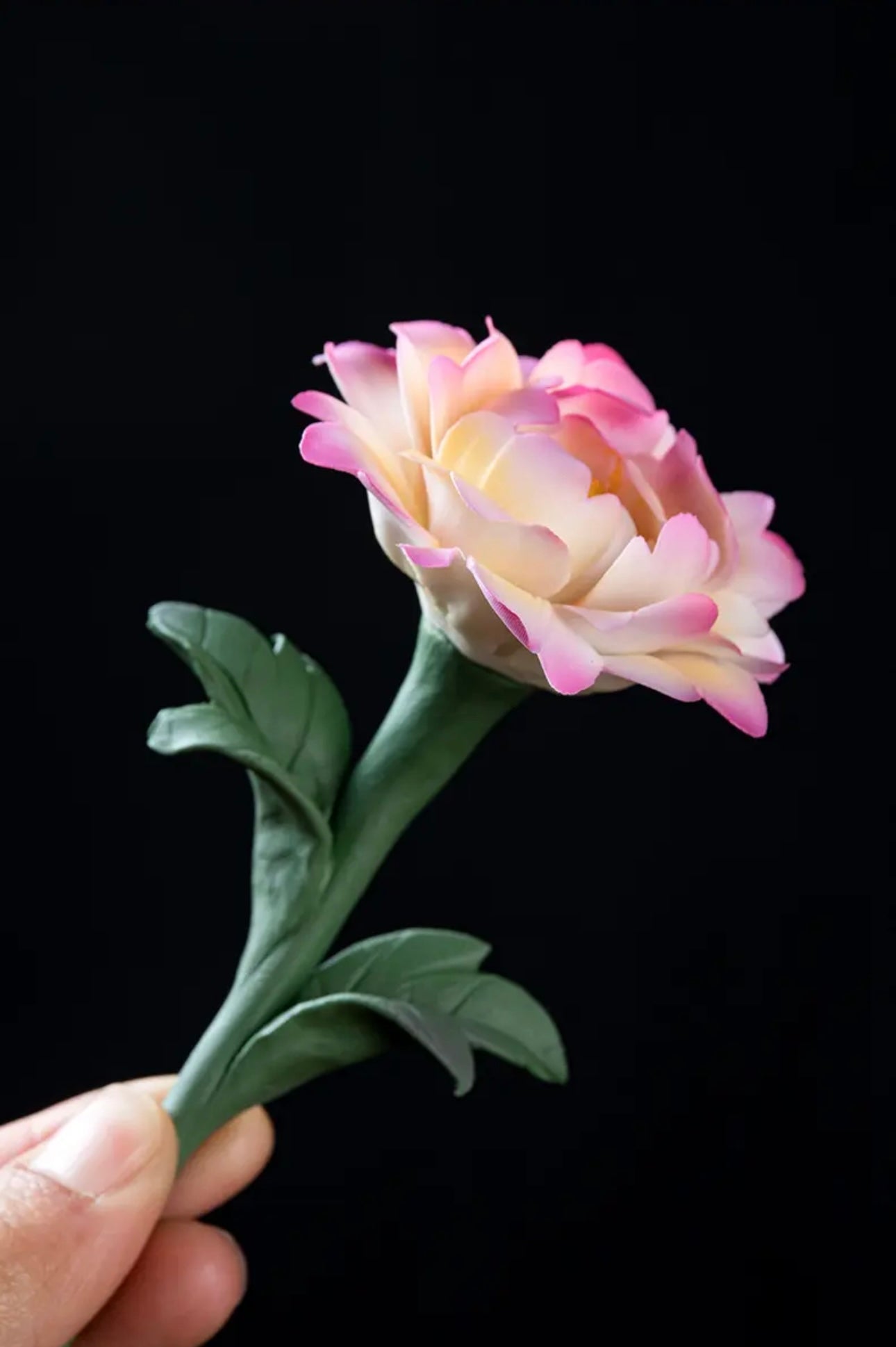 Ceramic Flower- Single Peony(7*6*16 cm/2.8*2.4*6.3 inch)