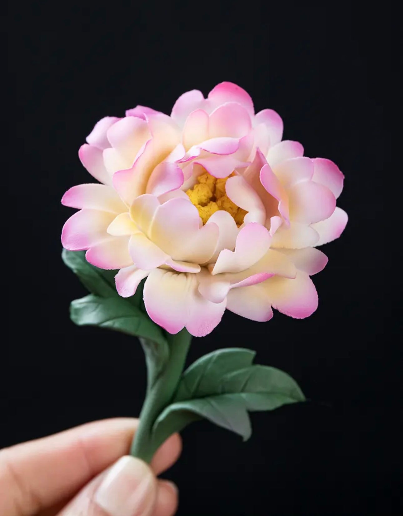 Ceramic Flower- Single Peony(7*6*16 cm/2.8*2.4*6.3 inch)