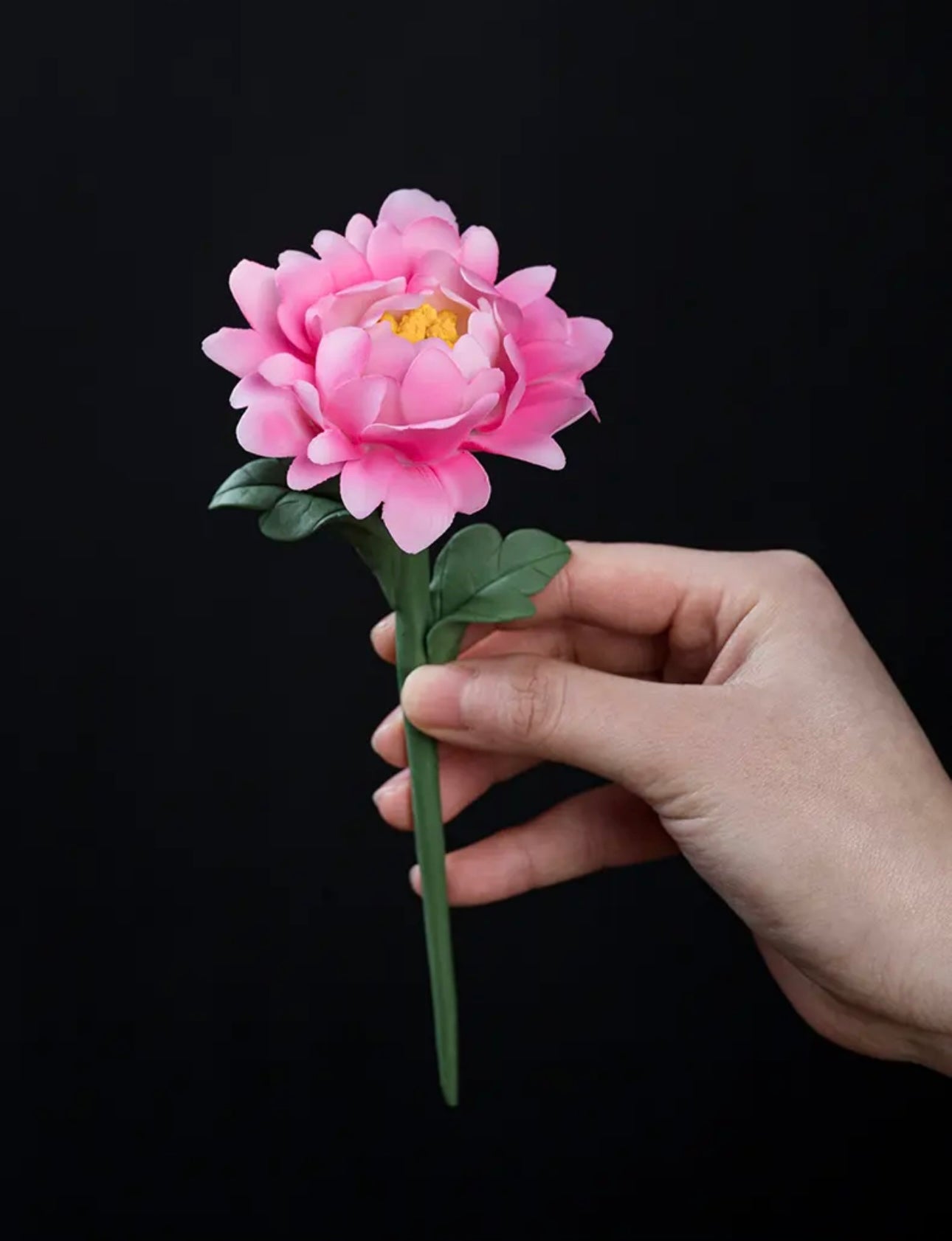 Ceramic Flower- Single Peony(7*6*16 cm/2.8*2.4*6.3 inch)