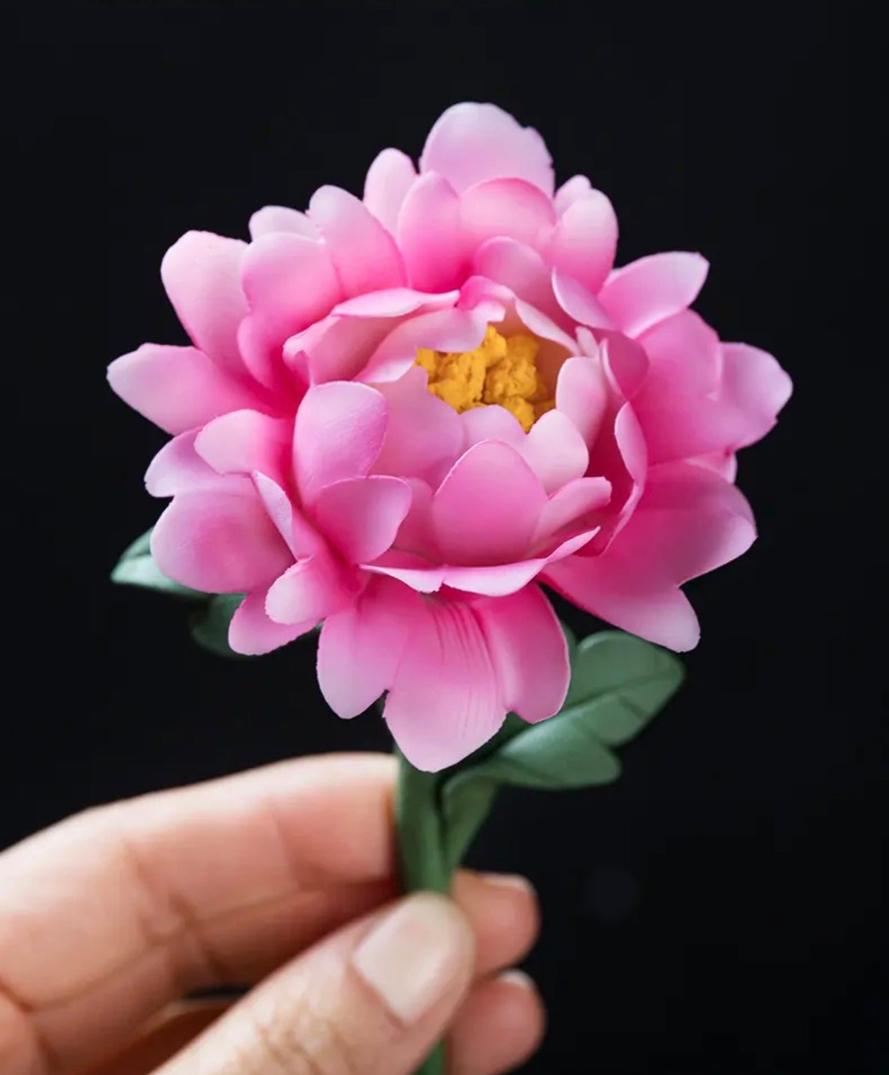 Ceramic Flower- Single Peony(7*6*16 cm/2.8*2.4*6.3 inch)