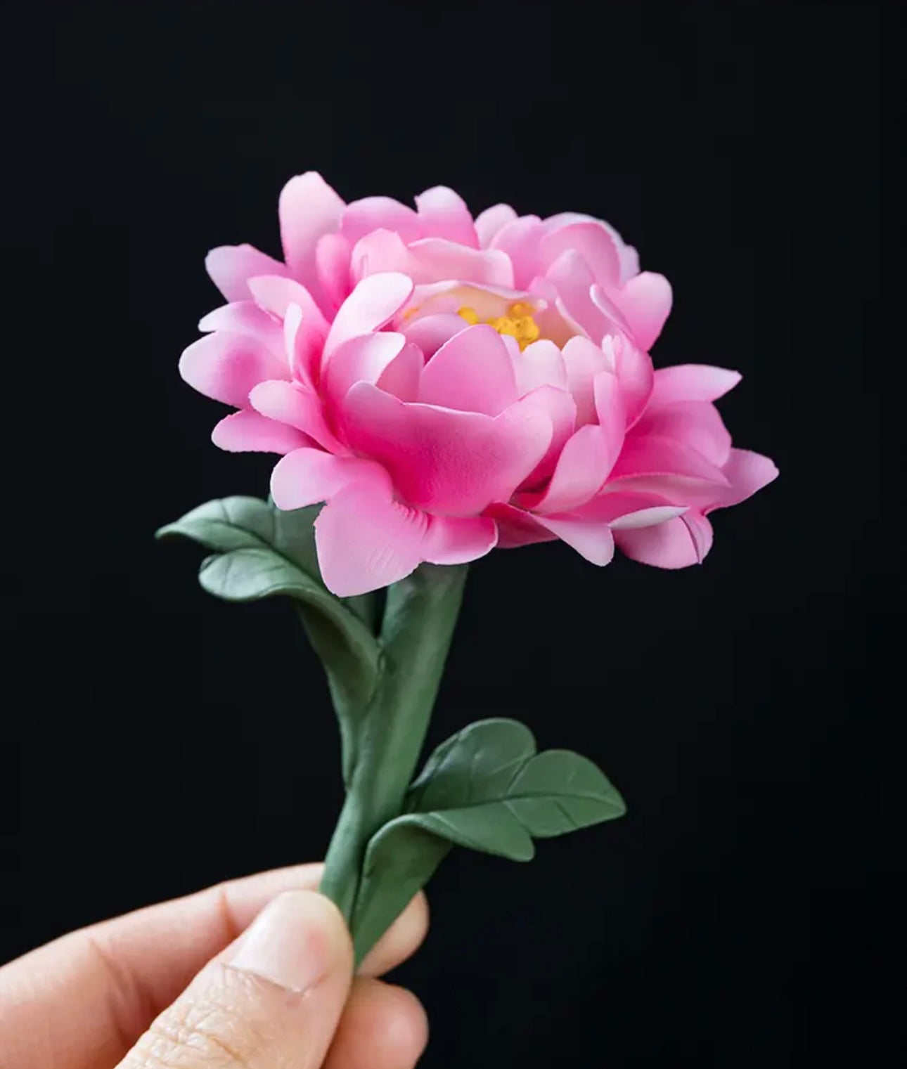 Ceramic Flower- Single Peony(7*6*16 cm/2.8*2.4*6.3 inch)