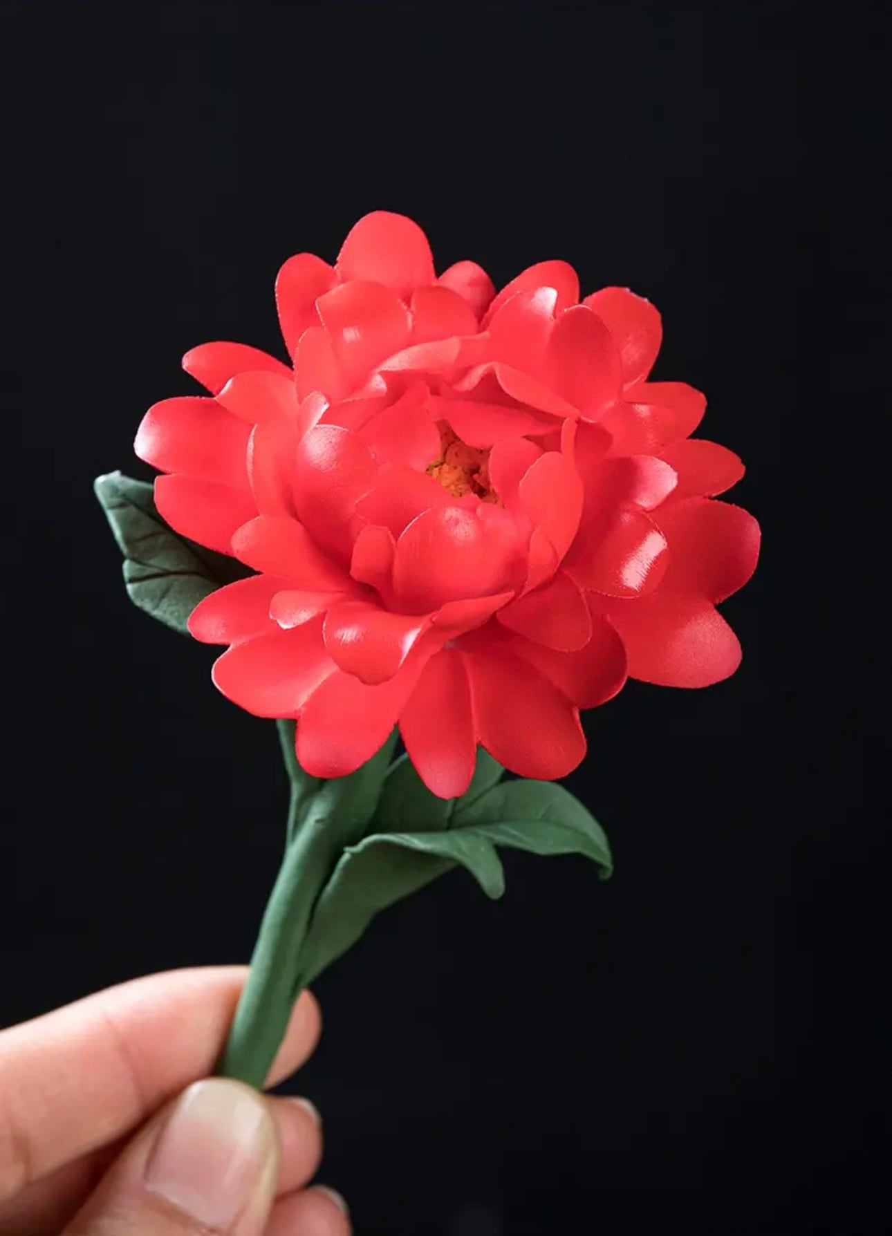 Ceramic Flower- Single Peony(7*6*16 cm/2.8*2.4*6.3 inch)