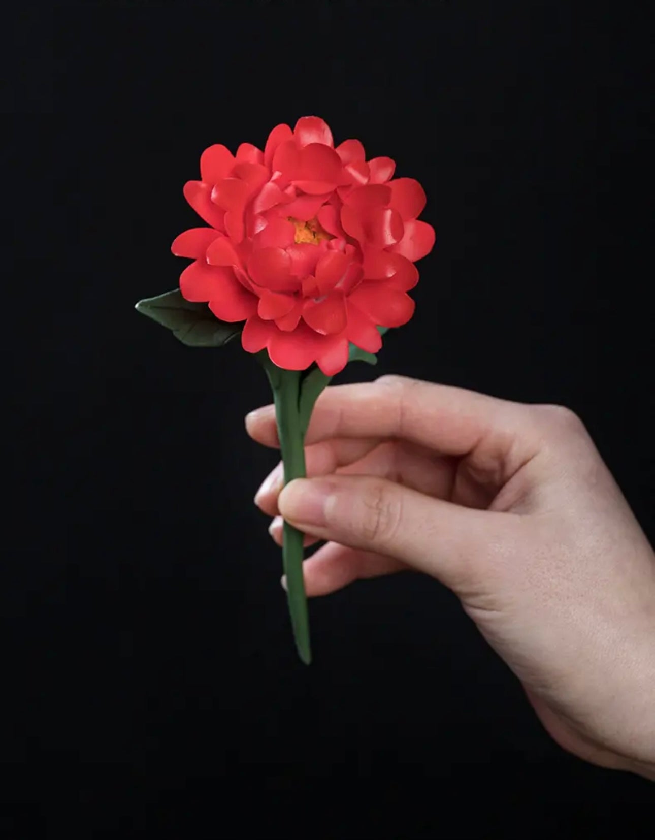 Ceramic Flower- Single Peony(7*6*16 cm/2.8*2.4*6.3 inch)