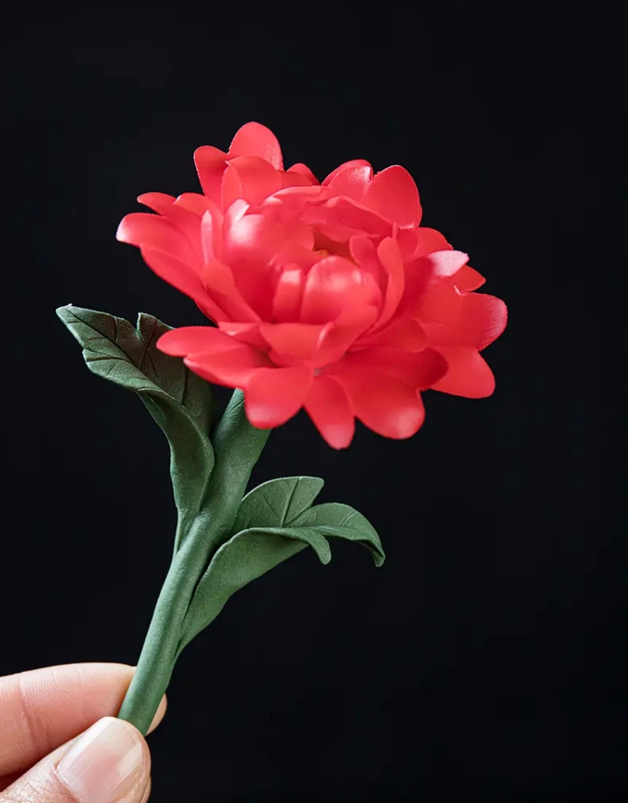 Ceramic Flower- Single Peony(7*6*16 cm/2.8*2.4*6.3 inch)