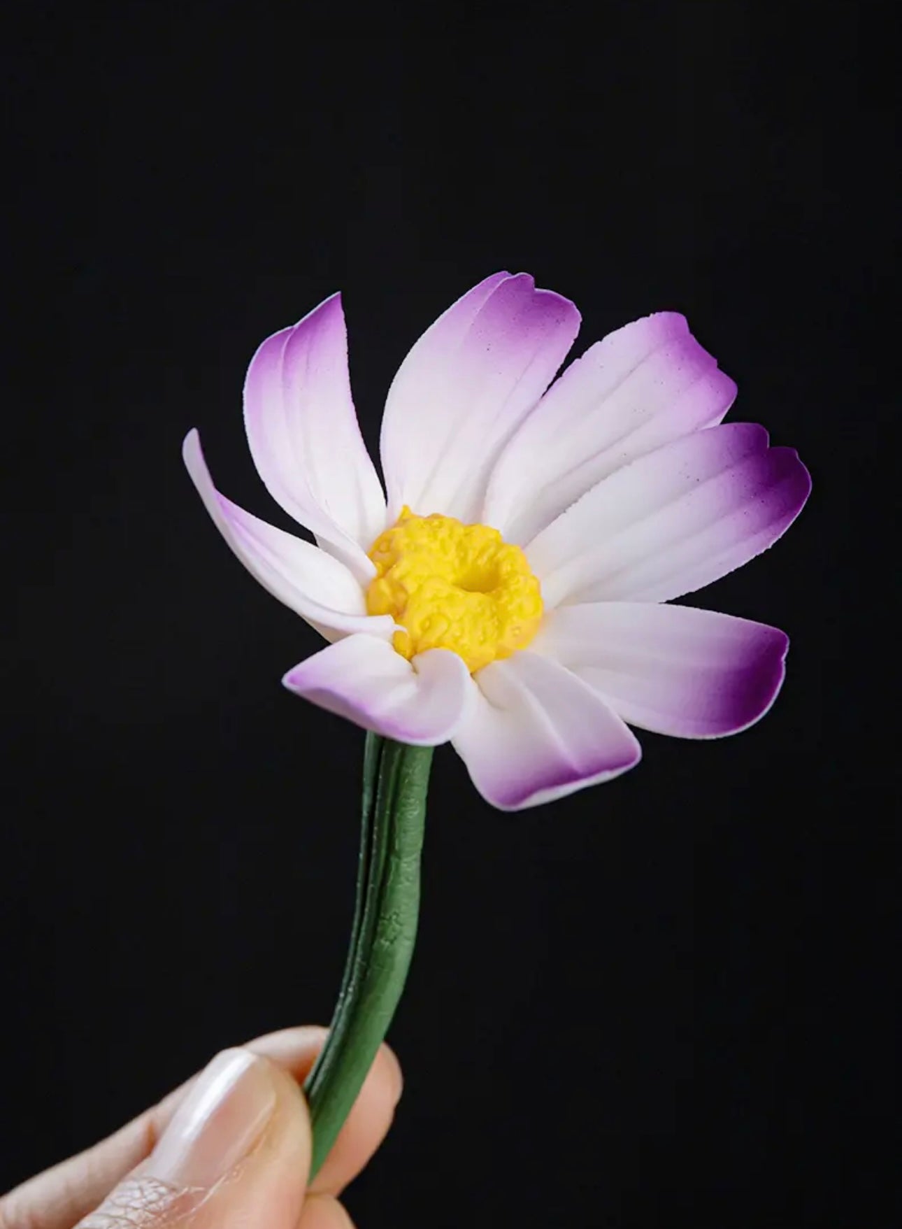 Ceramic Flower- Single Daisy(6.5*5*10 cm/2.6*2*3.9 inch)