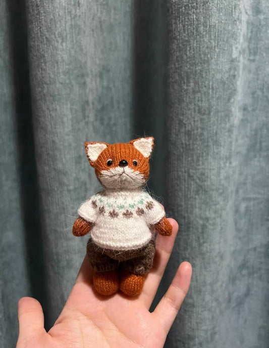 Knitted Fox(10 cm/3.9 inch)