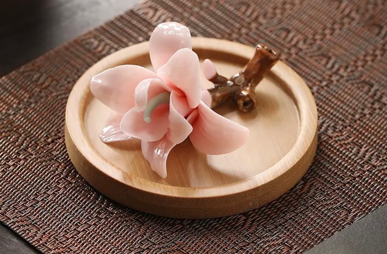 Ceramic Flower- Single Magnolia(7*5*3.5 cm/2.8*2*1.4 inch)