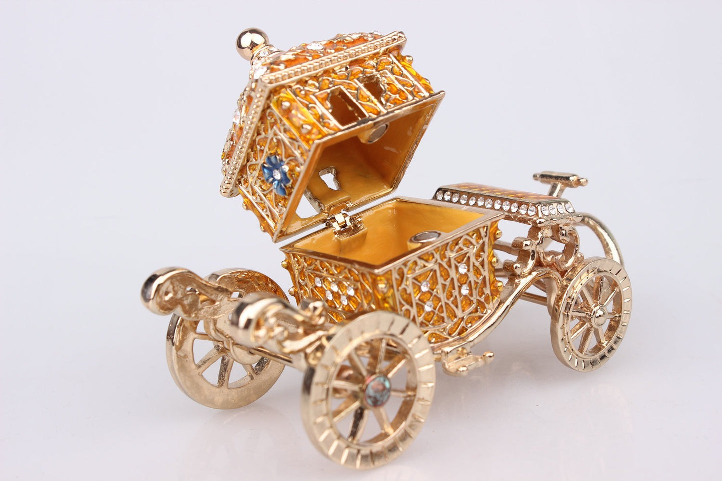 Hand Enameled Jewelry Box- Carriage(11.5*8 cm/4.5*3.1 inch)