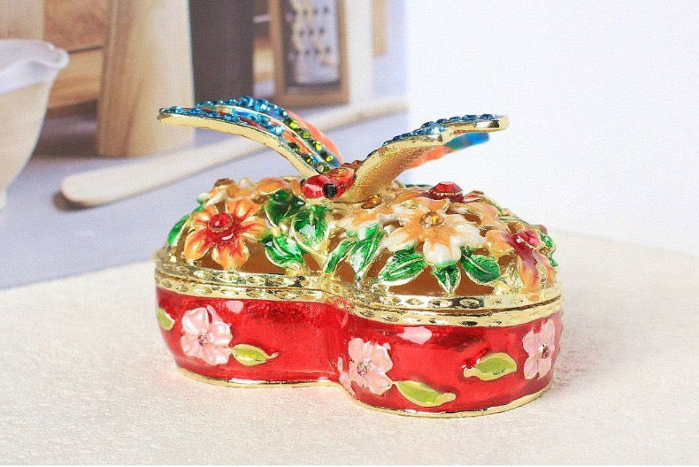 Hand Enameled Jewelry Box- Dragonfly(7.5*4 cm/3*1.6 inch)