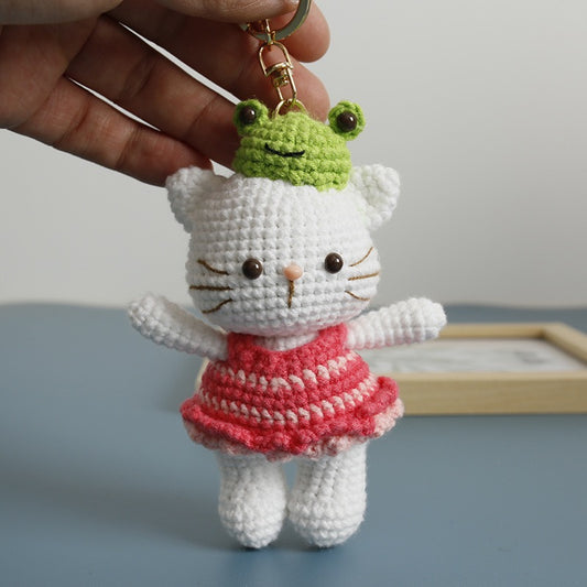 Hello Kitty/Cat with Frog Hat(11 cm/4.3 inch)