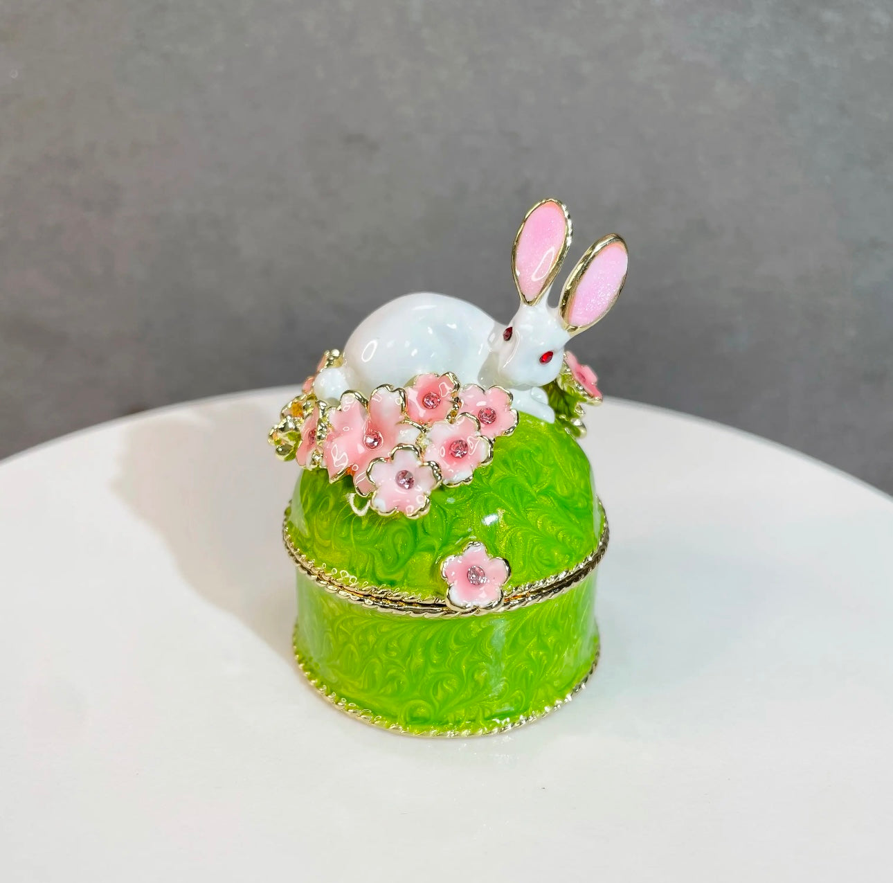 Hand Enameled Jewelry Box- Bunny(4*6 cm/1.6*2.4 inch;0.134 kg/4.7 oz)