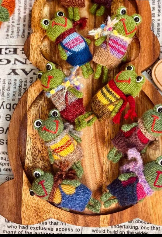 Knitted Frog/Wool(6 cm/2.4 inch)