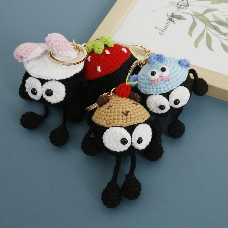 Soot with Animal Hat Keychain