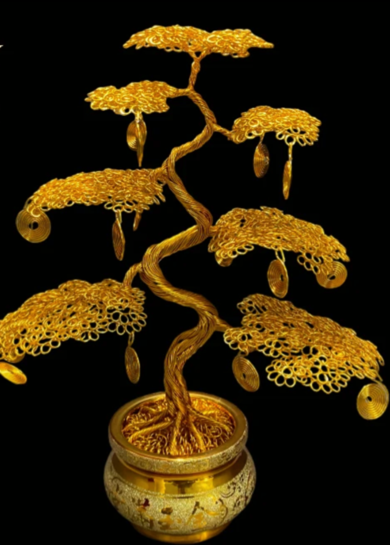 Money Tree (with Golden Coins/Height:35cm/13.8 inch)