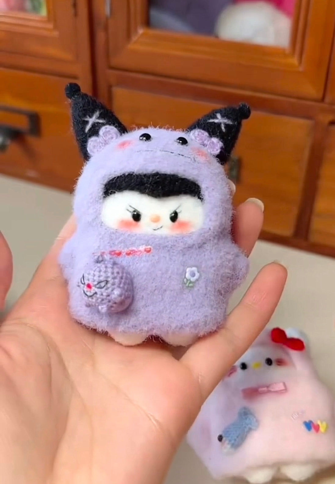 Crochet Kuromi with Toy/Magnetic(8 cm/3.1 inch)