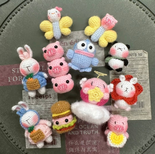 Crochet Mini Fishman/Micro Crochet/Artificial Wool(2~2.5 cm/0.8~0.9 inch)