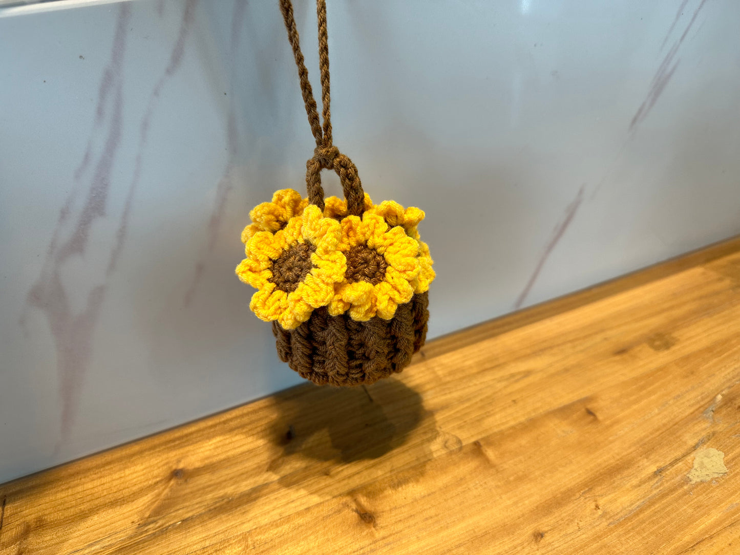 Sunflower Basket Car Hanger