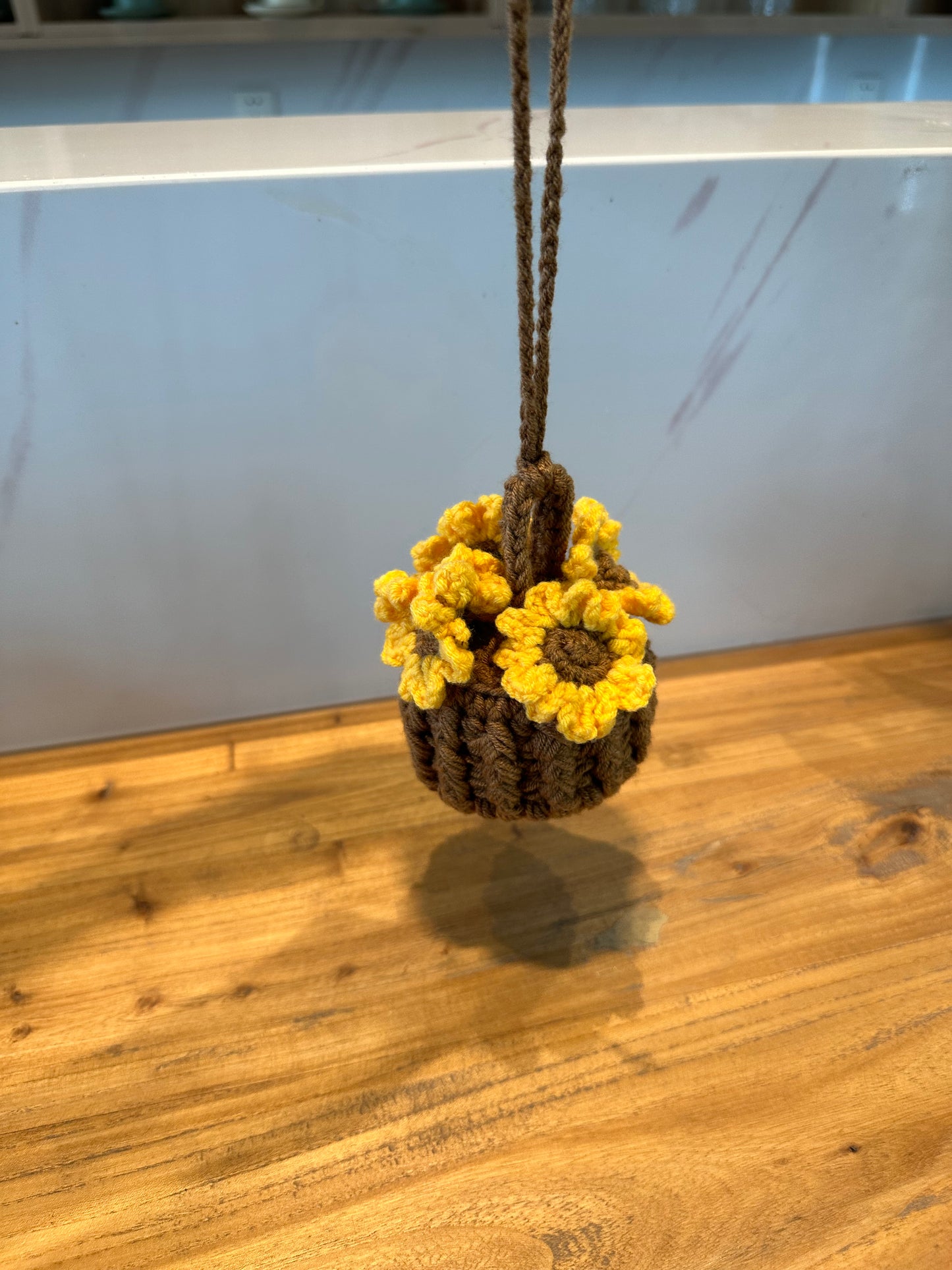 Sunflower Basket Car Hanger