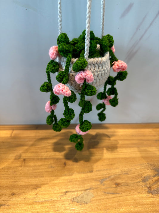 Flowers& Leaves Basket Car Hanger