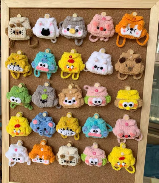 Crochet Bag/Backpack/Tiger/Frog/Fishman/Pig/Capybara/Cat/Bunny/Tigger/Elephant/SpongeBob/Patrick/koala/Chicken/Penguin/Dog