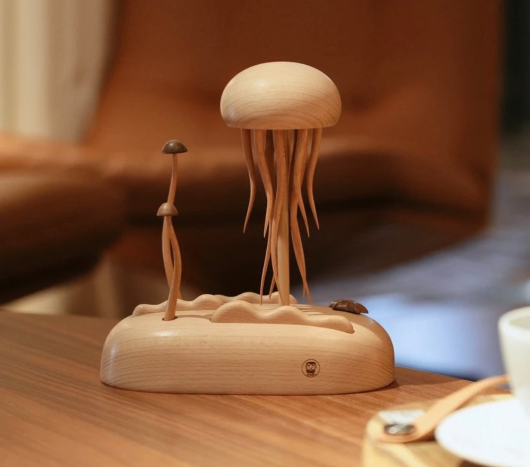 Wooden Mechanical Jellyfish(Black Walnut/Beech)