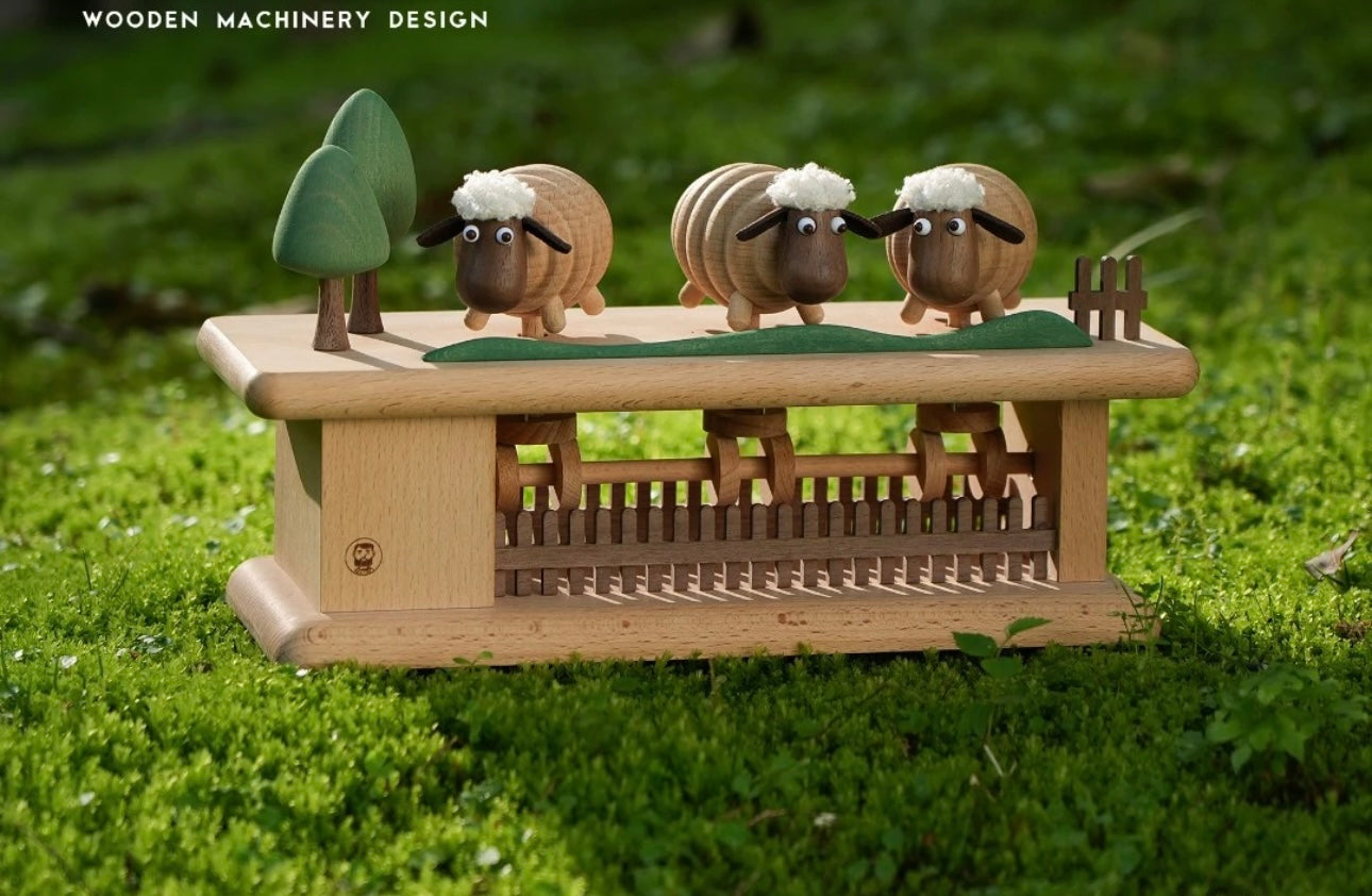 Wooden Mechanical Sheep(Black Walnut/Beech)