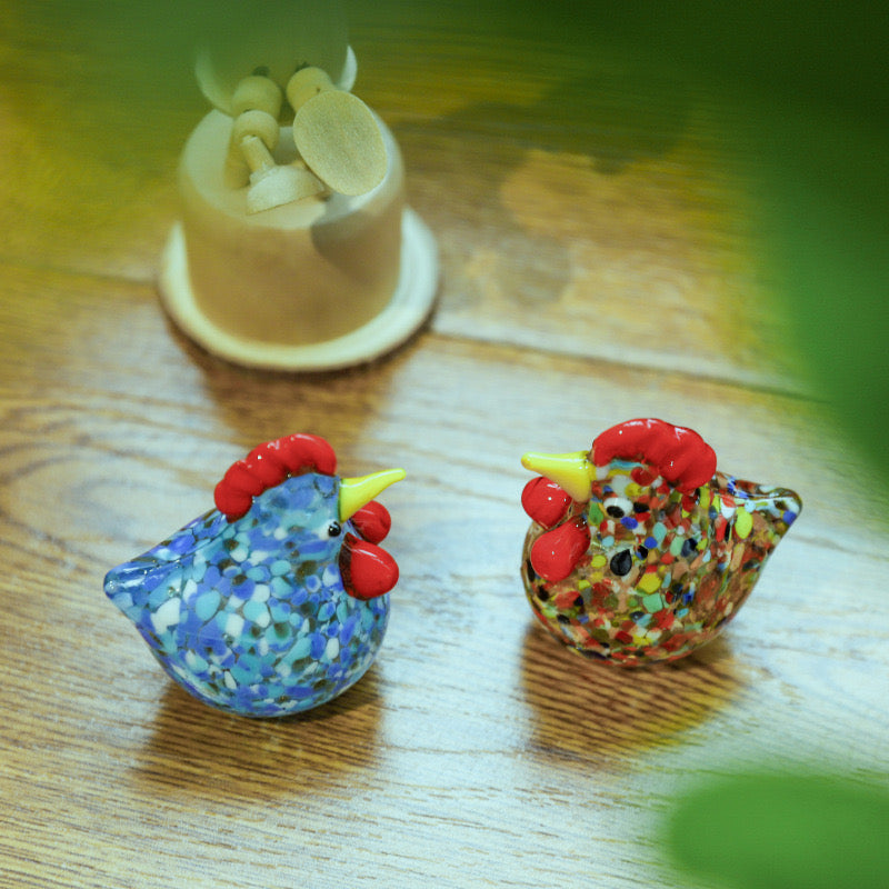 Hand Blown Glass Figurines- Chicken