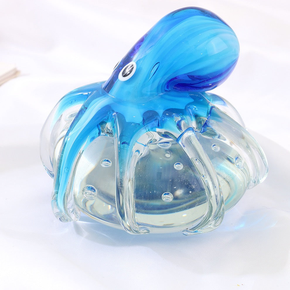 Hand Blown Glass Figurines- Octopus Ball