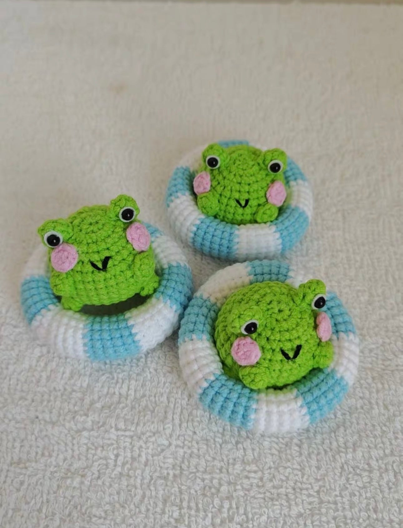 Crochet Frog with Swimming Ring