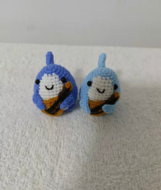 Crochet Shark Playing Guitar